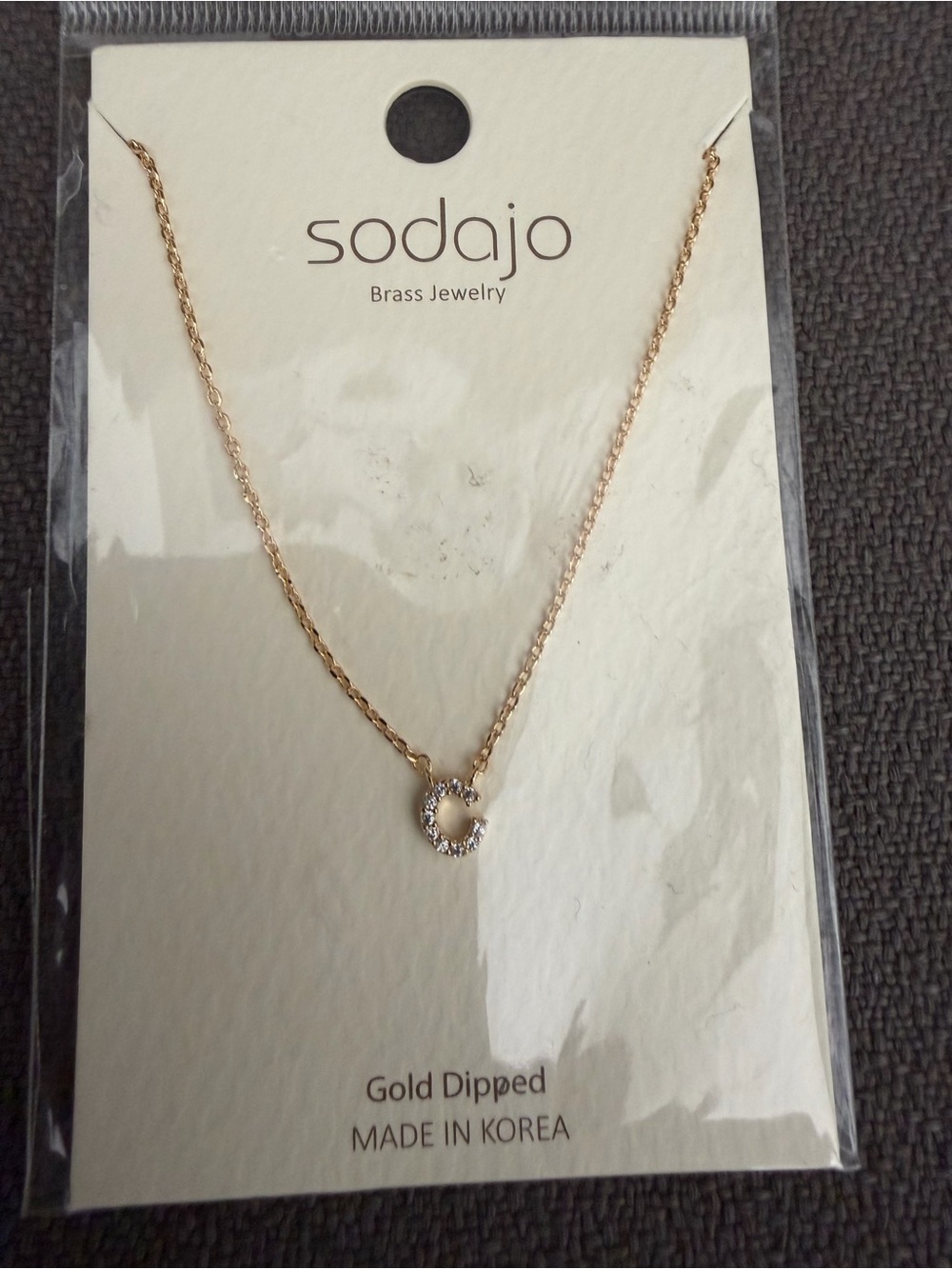 Gold Dipped Circle Pendant Necklace - Gold